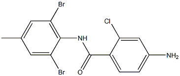 4-amino-2-chloro-N-(2,6-dibromo-4-methylphenyl)benzamide Struktur