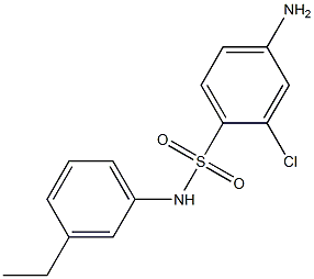 4-amino-2-chloro-N-(3-ethylphenyl)benzene-1-sulfonamide Struktur