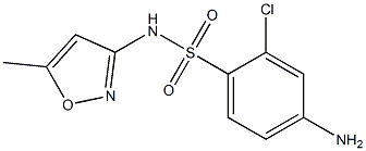 4-amino-2-chloro-N-(5-methyl-1,2-oxazol-3-yl)benzene-1-sulfonamide Struktur