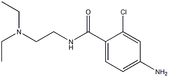 4-amino-2-chloro-N-[2-(diethylamino)ethyl]benzamide Struktur