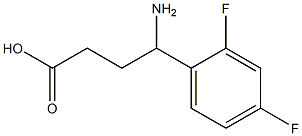 4-amino-4-(2,4-difluorophenyl)butanoic acid Struktur