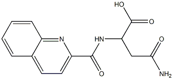 4-amino-4-oxo-2-[(quinolin-2-ylcarbonyl)amino]butanoic acid Struktur