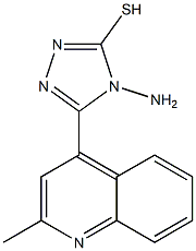 4-amino-5-(2-methylquinolin-4-yl)-4H-1,2,4-triazole-3-thiol Struktur