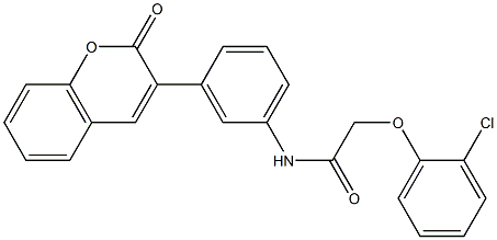 2-(2-chlorophenoxy)-N-[3-(2-oxo-2H-chromen-3-yl)phenyl]acetamide Struktur