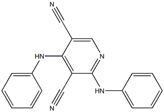 2,4-dianilinopyridine-3,5-dicarbonitrile Struktur