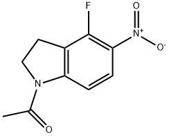 Ethanone, 1-(4-fluoro-2,3-dihydro-5-nitro-1H-indol-1-yl)- Struktur