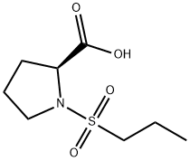 1-(propane-1-sulfonyl)pyrrolidine-2-carboxylic acid Struktur