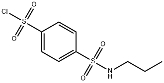 4-(propylsulfamoyl)benzene-1-sulfonyl chloride Struktur