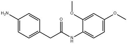 2-(4-aminophenyl)-N-(2,4-dimethoxyphenyl)acetamide Struktur