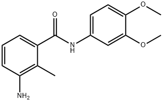 3-amino-N-(3,4-dimethoxyphenyl)-2-methylbenzamide Struktur