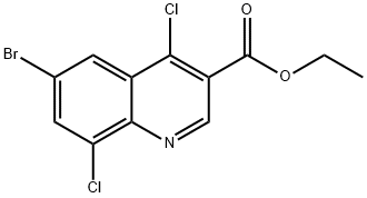 ethyl 6-bromo-4,8-dichloroquinoline-3-carboxylate Struktur