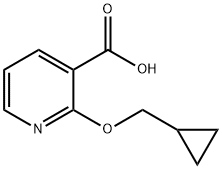 2-(シクロプロピルメトキシ)ピリジン-3-カルボン酸 化學(xué)構(gòu)造式