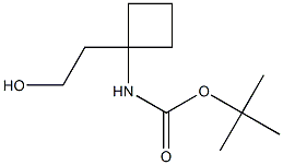 tert-butyl N-[1-(2-hydroxyethyl)cyclobutyl]carbamate Struktur