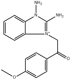 2-(2,3-diamino-3H-benzimidazol-1-yl)-1-(4-methoxyphenyl)ethanone Struktur