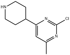 2-Chloro-4-methyl-6-piperidin-4-yl-pyrimidine Struktur