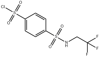 4-[(2,2,2-trifluoroethyl)sulfamoyl]benzene-1-sulfonyl chloride Struktur