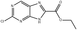 ethyl 2-chloro-9H-purine-8-carboxylate Struktur