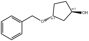 trans-3-(benzyloxy)cyclopentan-1-ol Struktur