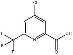 4-Chloro-6-trifluoromethyl-pyridine-2-carboxylic acid Struktur