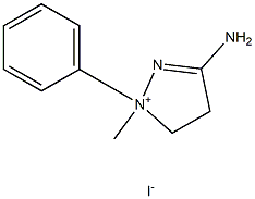 3-AMINO-1-METHYL-1-PHENYL-4,5-DIHYDRO-1H-PYRAZOL-1-IUM, IODIDE Struktur