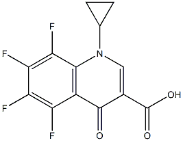 1-Cyclopropyl-5,6,7,8-tetrafluoro-4-oxo-1,4-dihydro-3-quinolinecarboxylic acid Struktur