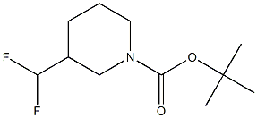 tert-butyl 3-(difluoromethyl)piperidine-1-carboxylate Struktur