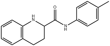 N-(4-methylphenyl)-1,2,3,4-tetrahydroquinoline-2-carboxamide Struktur