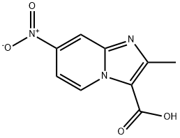 2-methyl-7-nitroimidazo[1,2-a]pyridine-3-carboxylic acid Struktur