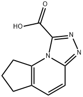 7,8-dihydro-6H-cyclopenta[e][1,2,4]triazolo[4,3-a]pyridine-1-carboxylic acid Struktur