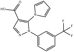 5-(1H-PYRROL-1-YL)-1-[3-(TRIFLUOROMETHYL)PHENYL]-1H-PYRAZOLE-4-CARBOXYLIC ACID Struktur