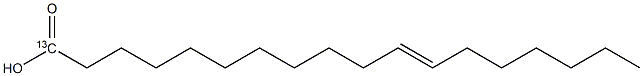 trans-11-Octadecenoic  acid-1-13C Struktur