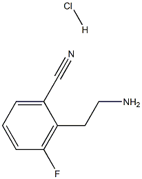 2-(2-aminoethyl)-3-fluorobenzonitrile hydrochloride Struktur