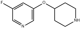 3-fluoro-5-(piperidin-4-yloxy)pyridine Struktur