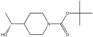 tert-butyl (R)-4-(1-hydroxyethyl)piperidine-1-carboxylate Struktur