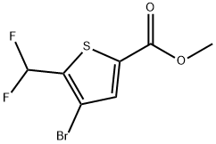 METHYL 4-BROMO-5-(DIFLUOROMETHYL)THIOPHENE-2-CARBOXYLATE Struktur