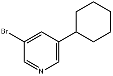 3-Bromo-5-(cyclohexyl)pyridine Struktur