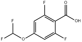 4-(difluoromethoxy)-2,6-difluorobenzoic acid Struktur