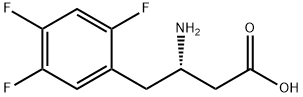 (3S)-3-amino-4-(2,4,5-trifluorophenyl)butanoic acid Struktur