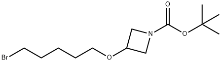 tert-Butyl 3-((5-bromopentyl)oxy)azetidine-1-carboxylate Struktur