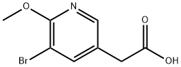 (5-Bromo-6-methoxy-pyridin-3-yl)-acetic acid Struktur