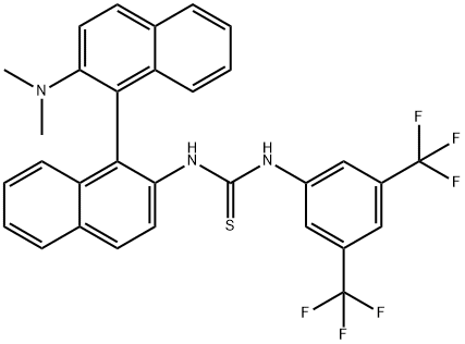 N-[3,5-bis(trifluoroMethyl)phenyl]-N'-[(1S)-2'-(diMethylaMino)[1,1'-binaphthalen]-2-yl]- Thiourea Struktur