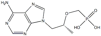 (R)-(((1-(6-amino-9H-purin-9-yl)propan-2-yl)oxy)methyl)phosphonic acid Struktur