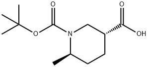 1-(tert-butoxycarbonyl)-6-methylpiperidine-3-carboxylic acid Struktur