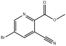 2-Pyridinecarboxylic acid, 5-bromo-3-cyano-, methyl ester Struktur