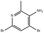 3-amino-4,6-dibromo-2-methylpyridine Struktur