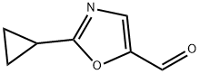 2-cyclopropyloxazole-5-carbaldehyde Struktur