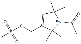 Methanesulfonothioic Acid S-[(1-Acetyl-2,5-dihydro-2,2,5,5-tetramethyl-1H-(pyrrol-15N)-3-yl)methyl] Ester Struktur