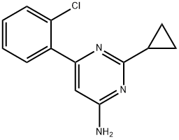 4-Amino-2-cyclopropyl-6-(2-chlorophenyl)pyrimidine Struktur