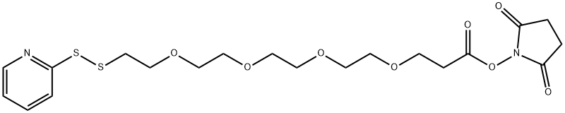 15-(2-Pyridyldithio)-4,7,10,13-tetraoxapentadecanoic acid, N-hydroxysuccinimide ester Struktur