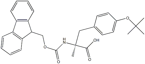 (2S)-3-[4-(tert-butoxy)phenyl]-2-({[(9H-fluoren-9-yl)methoxy]carbonyl}amino)-2-methylpropanoic acid Struktur